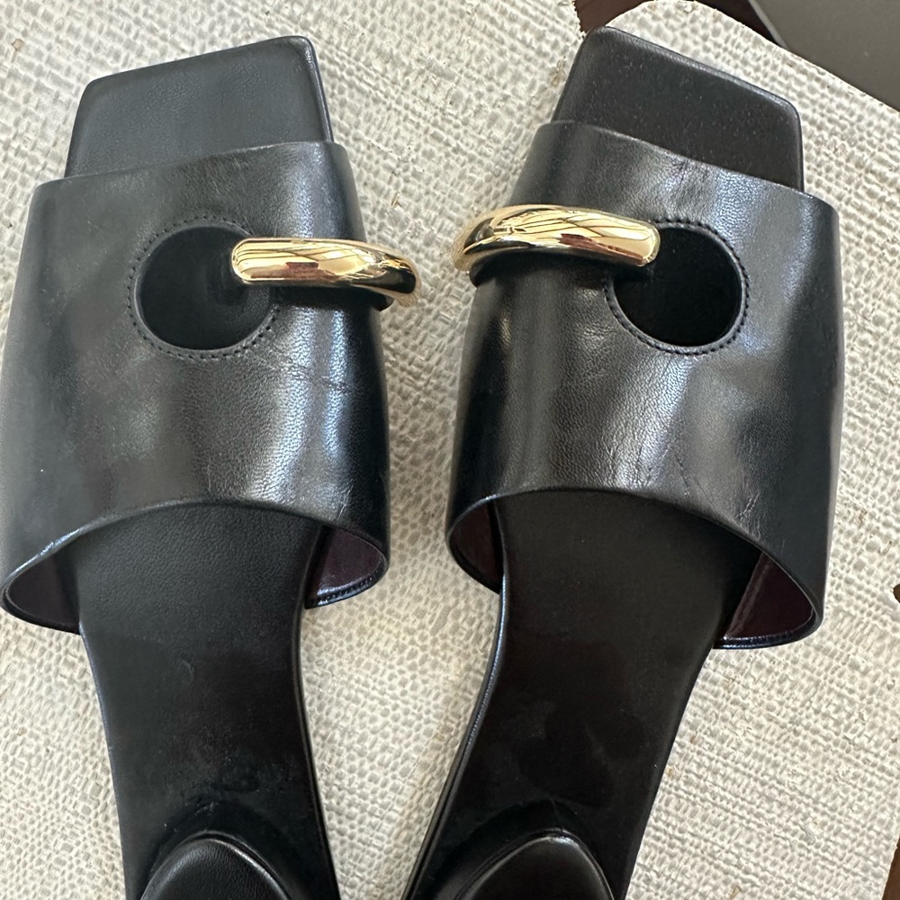 Tory Burch Black Pierced Slide - Picture 5 of 5